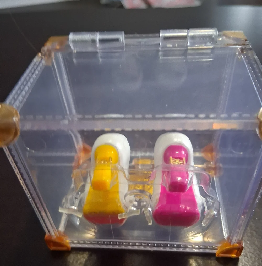 Rainbow High Clear Doll Display Case with Colorful Pump Heel Doll Shoes